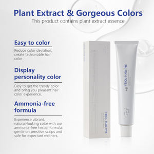 Feiqu organique italien cheveux humains semi-permanent teinture pour les cheveux crème couvre les cheveux gris formule nourrissante sans PPD peroxyde d'ammoniac - Product Image 4