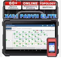 LAUNCH X-431 PAD7 Elite Pad VII Smart Link 7 J2534 Machine de programmation ECU système complet Scanner Outil de diagnostic automobile