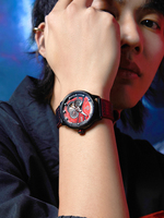 Montre mécanique automatique de sport de luxe pour hommes, boîtier en acier inoxydable, étanche, bouton poussoir, fermoir caché