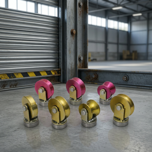 Herrajes para Puertas Correderas Industriales de Acero con Ruedas Recubiertas de Zinc, Mecanismo de Guía Precisa y Construcción Duradera - Product Image 3
