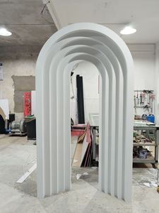 Modern PVC Wedding Backdrop White PVC <strong>Arched</strong> Door Frame Party Event <strong>Decoration</strong> 3D <strong>Decoration</strong> Wall Backdrop - Product Image 6