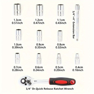 12 Stuks 1/2 Inch Professionele Garage Reparatie Tool Set Metrische Impact Socket Ratelsleutel Aanpasbare Oem Verpakte Behuizing Gemaakt CR-V - Product Image 3