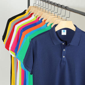 Sales Promotion Custom Logo Solid Color Plain Blank Pique Polyester Embroidery Washed T Shirt Cotton T-shirts Men's Polo Shirts