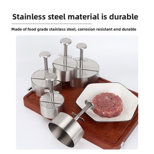 <span class=keywords><strong>Prensa</strong></span> <span class=keywords><strong>para</strong></span> <span class=keywords><strong>Hamburguesas</strong></span> de Acero Inoxidable con Revestimiento Antiadherente <span class=keywords><strong>Manual</strong></span>, <span class=keywords><strong>para</strong></span> <span class=keywords><strong>Hamburguesas</strong></span> Redondas, Herramienta de Cocina - Product Image 2