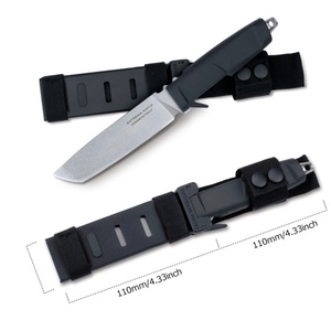 มีดต่อสู้ใบมีดดาบเหล็กดามัสกัสคุณภาพสูงปรับแต่งได้ ด้ามจับยาง พลาสติก OEM สำหรับงาน DIY ความหนา 7 มม. รับประกัน 1 ปี - Product Image 5