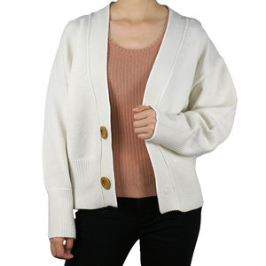 OEM/ODM Custom nuovo Design caldo vendita Cashmere cappotti <span class=keywords><strong>donna</strong></span> inverno cardigan bianco maglione con bottone per ragazze - Product Image 1