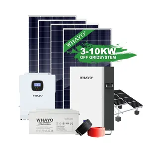 Baterai Motor Rumah 500W, Kit atap Pv Terbaik 3KW 5kW On Grid 10KW 15kW 20kW 30kW Off Hybrid sistem energi surya untuk rumah