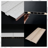 Panneaux muraux 3D et dalles de plafond en WPC co-extrudé, design moderne européen/minimaliste, imperméables, pour hôtels, cuisines, extérieurs et villas