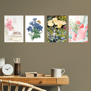 Personnalisé Personnalisé Maison Mur Art Diverses <span class=keywords><strong>Fleurs</strong></span> Plantes Étain Jardin Style Métal Affiche Aimant Monté Mur Impression Plaque - Product Image 5