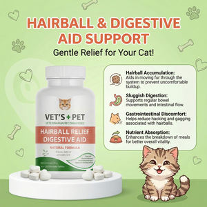 निजी लेबल बिल्ली बाल राहत पाचन सहायता फाइबर पूरक चबाने वाली टैबलेट बिल्लियों की आपूर्ति के लिए साइलियम भूक और एंजाइम के साथ चबाने योग्य गोलियां - Product Image 1