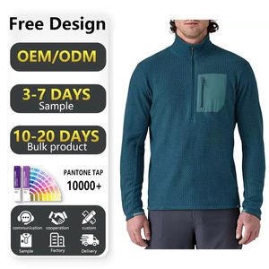 เสื้อสเวตเตอร์ผ้าโพลีเอสเตอร์แขนยาวแบบสวมหัวมีซิปสำหรับสุภาพบุรุษเสื้อสเวตเตอร์คอเสื้อสเวตเตอร์ปักลายสำหรับโพลีเอสเตอร์100% ตามสั่ง - Product Image 1