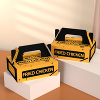 Boîtes personnalisées en carton pour poulet frit et frites à emporter – Emballage alimentaire rapide avec poignée