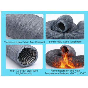 Conducto de <span class=keywords><strong>Aire</strong></span> Telescópico de Nailon Flexible, de Alta Elasticidad, Resistente al Fuego, para Uso en Hospitales y Exteriores, para <span class=keywords><strong>Aire</strong></span> <span class=keywords><strong>Acondicionado</strong></span> - Product Image 3