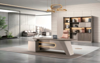 Bureau d'ordinateur de direction en métal en forme de L, moderne et durable, avec armoire de rangement