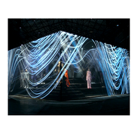 Écran de projection holographique 3D transparent avec design invisible et transparent, tissu polyamide ignifuge et portable