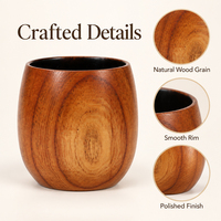 Gobelet à whisky en bois de jujube, tasse en bois massif à grain naturel pour les amateurs de bourbon et de whisky écossais, accessoires de bar à domicile, cadeau pour hommes