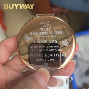 名入れロゴ入りコンパクトミラー: カスタムハンドバッグ用小型携帯式ポケットミラー (低MOQ) - Product Image 2