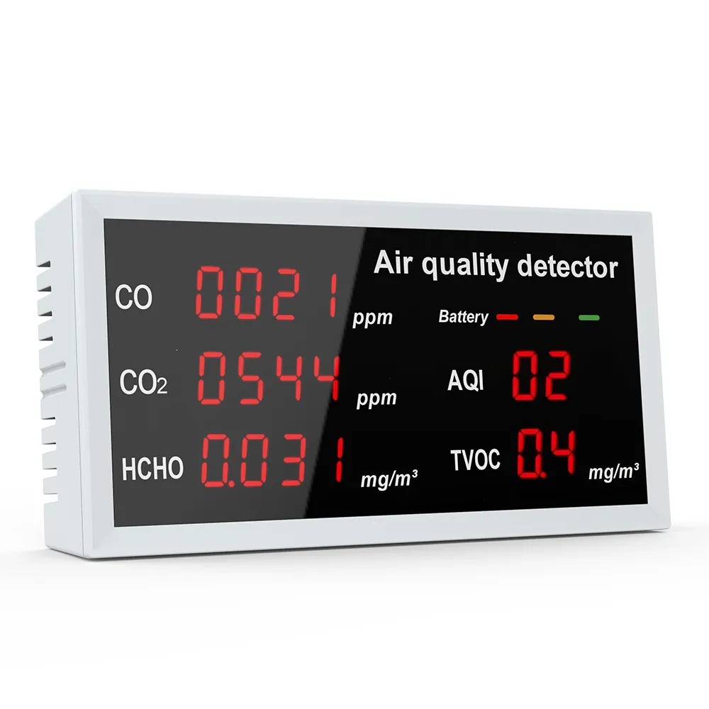 Sensor de ar para crianças, medidor de qualidade do ar livre co2 pureza teste de co2 detector portátil para a família quarto infantil