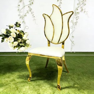 Silla Moderna de Acero Inoxidable para Eventos y Banquetes con Cojín de Terciopelo para Decoración de Hoteles y Salones de Bodas - Product Image 4