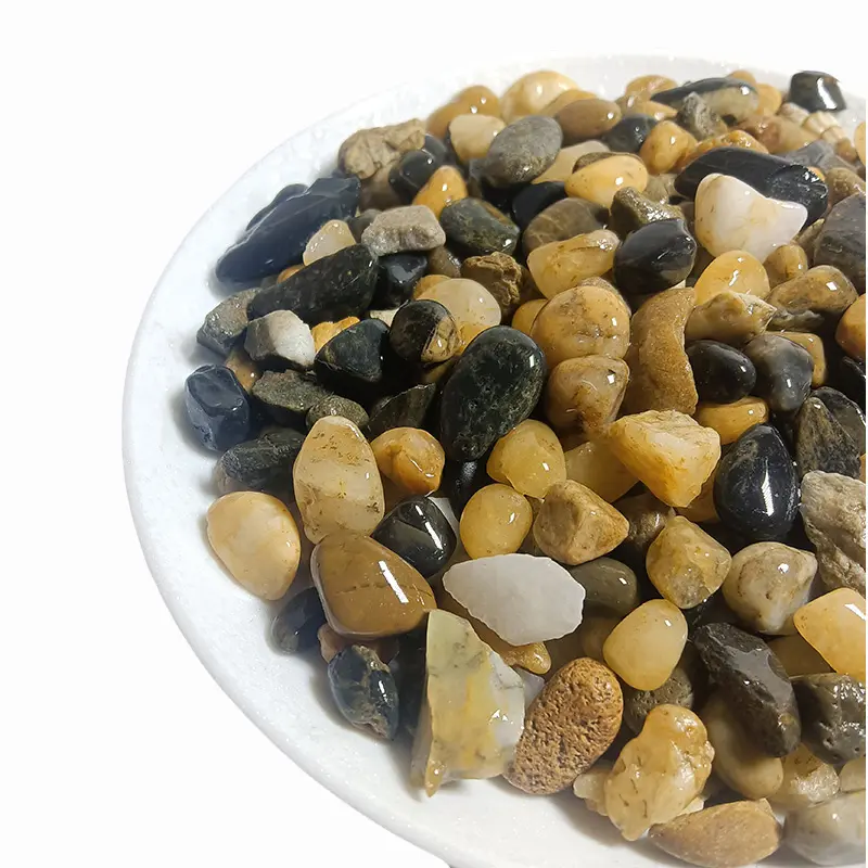 Natural stream stone 3-6mm fish tank landscaping decoration sand bottom sand colored pebbles