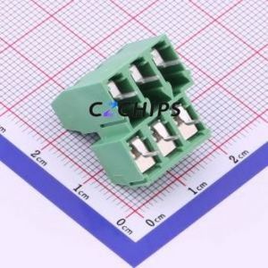 DG127A-5.08-06P-14-1000A(H) Screw Terminal Block Through hole Component (THT),P=5.08mm Connector 2x3P 5.08mm Green Through Hole - Product Image 2