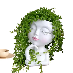 Kleine creatieve bloempot met drainagegat voor binnen en buiten, geschikt voor succulenten, planten, voor thuis, bureau, tuin decoratie - Product Image 1