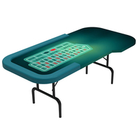 Table de Roulette et Blackjack YingHang YH-ST67 à Prix d'Usine avec Pieds Pliants en MDF, Nappe Personnalisée, Conception Pliable, Roue de 22 Pouces
