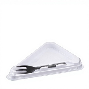 Balidge Disposable Triangular PET Eco-Friendly Food <b>Box</b> Customizable Colors Sizes 300-900 Microns Thick Hinged Design for Cake - Product Image 2