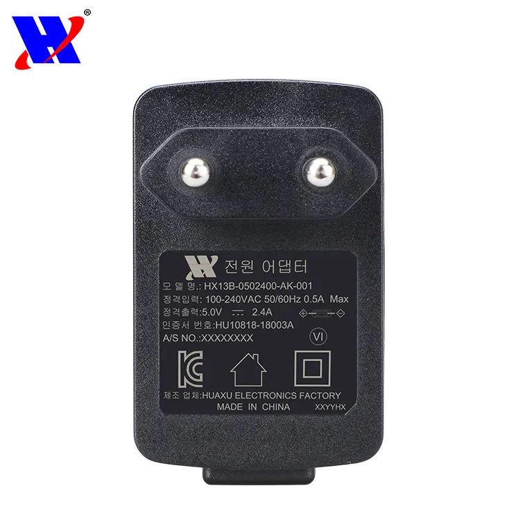 Hot selling KC KCC KMEPS Verified USB Wall Charger safe AC Adaptor For Smart Mobile Phone 5V 1A korean Plug power adapter