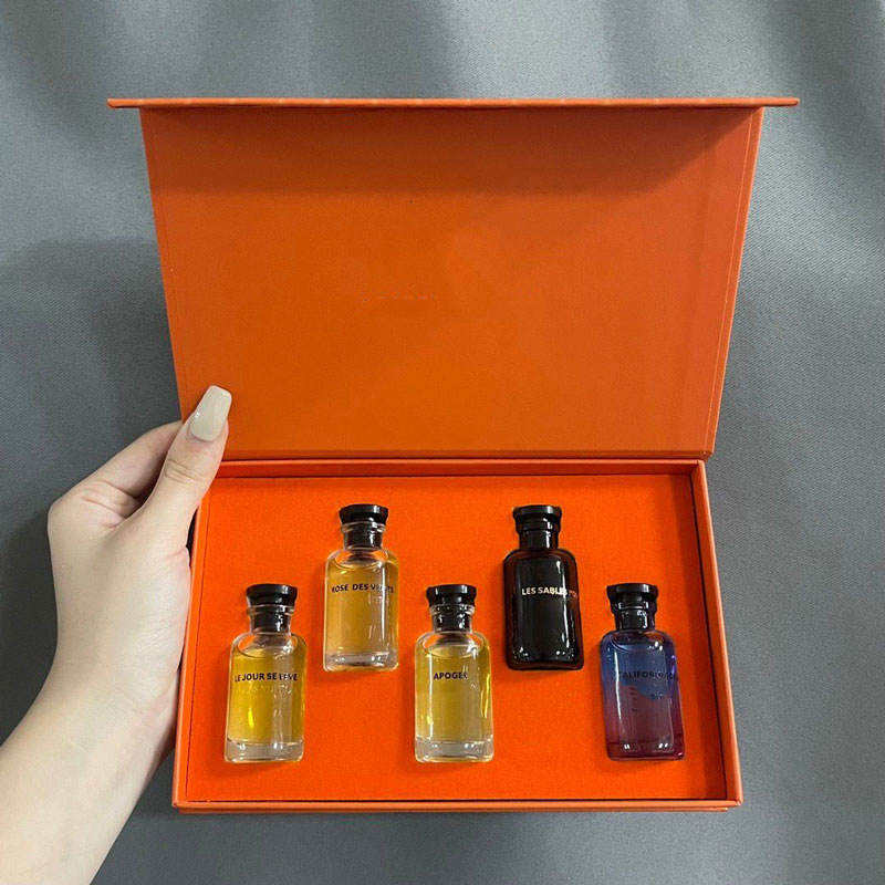 10ml*5 Branded Perfume Long Last Smell original Fragrance Mini Perfume Gift Set Box Fragrance Perfume for Women Men High Quality