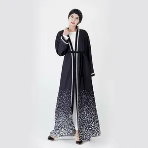 Best Selling Breathable Fashion Abaya Dubai Latest Ethnic Kaftan Open Kimono Cardigan Women's Muslim Maxi Dress