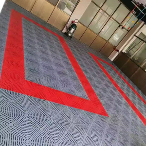 Tấm lót sàn nhựa <span class=keywords><strong>PP</strong></span> PVC chống trơn, ghép nối, dạng module, dùng cho gara, cửa hàng chăm sóc xe hơi, xưởng, độ dày 1.8cm - Product Image 2