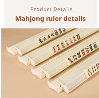 Règle de Mahjong Américain en ABS Multicolore avec Poussoir, Organisateur Ergonomique de Tuiles pour Jeux et Tournois à 4 Joueurs