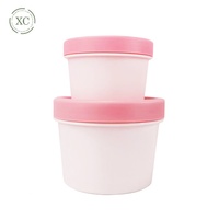 Pot en plastique PP mat rose, noir, vert pour crème visage, beurre corporel, masque capillaire – 50ml, 100ml, 200ml, 250ml