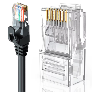 หัวต่อ RJ45 Cat5e Cat6 8P8C แบบใสสำหรับสายแลน ขายส่ง - Product Image 3
