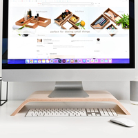 Support d'écran d'ordinateur en bois personnalisé, support de bureau universel, Chine