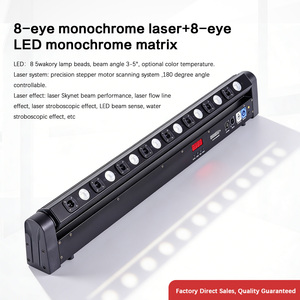 Ventes directes usine : Projecteur de scène à tête mobile 8 faisceaux laser rouge et LED, contrôle DMX512, pour discothèque et soirée - Product Image 2