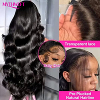 Wig Rambut Asli Vietnam 13x4 Virgin Raw Lace Front Wig Warna Natural Model Body Wave Grosir Wig Rambut Manusia untuk Wanita Kulit Hitam