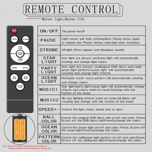 EMS-38 Với Điều Khiển Từ Xa 3 Trong 1 Bầu Trời Đầy Sao Chiếu Dương Sóng Máy Chiếu Laser Đảng Đèn Dj Disco Ma Thuật Bóng Ánh Sáng Sân Khấu - Product Image 6