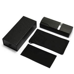 Benutzer definierte Logo Sonnenbrillen Fall Schublade Box Weiß Schwarz Stoff Brille Paket mit Bildschirm Verwendung - Product Image 1