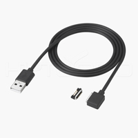 Cable USB Magnético en Ángulo Recto HYTEPRO M501B de 4 Pines, 2A 5 a 24V, Cable de Carga y Sincronización de Datos para Equipos Industriales y Electrónicos