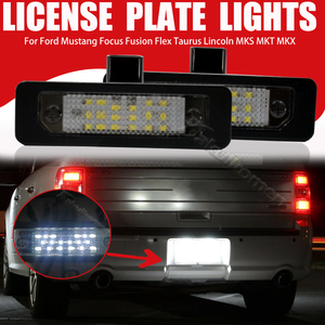 2 uds Canbus LED lámpara de placa de matrícula para Ford Mustang 2010 2011 2012 2013 2014 Focus Fusion Flex Taurus Lincoln MKS <span class=keywords><strong>MKT</strong></span> MKX - Product Image 4
