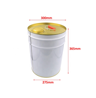 Boîte en fer blanc ronde adhésive de 20 L de qualité alimentaire pour peinture et emballage alimentaire (lait et pain)