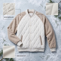 Veste bomber décontractée pour homme AQTQ personnalisée avec col montant boutonné, imperméable, coupe-vent, style vintage pour l'hiver