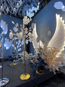Wedding <strong>Stage</strong> <strong>Props</strong> Luminous Led Decorative Lights Floor Aisle Angel Wings Lights for Wedding Backdrop Decoration - Product Image 4