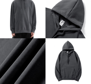 Custom Logo Autumn Winter in Stock <b>600gsm</b> Plush Velour Fleece <b>Hoodie</b> Solid Loose Fit Unisex Men Women Warm - Product Image 3