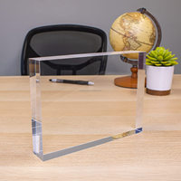 Supports en blocs d'acrylique transparents personnalisés en plexiglas, blocs d'acrylique massifs moulés en gros, cube transparent