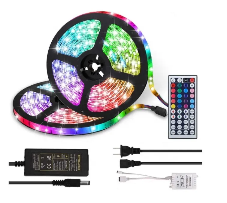 5050 RGB led şerit DC 12v 60leds/m esnek RGB LED ışık