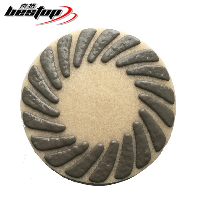 17 Inch Resin Bond Diamond Wet/Dry Burnishing Polishing Pad Sponge Fiber Floor Abrasive Grinding Pad for Concrete and Stone