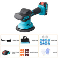 Podofo Pulidora Orbital de Coche de Alta Potencia 21V con Velocidad Ajustable, 6 Pulgadas, 6 Velocidades Variables, 5500 RPM, ODM